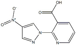 2-(4-nitro-1H-pyrazol-1-yl)pyridine-3-carboxylic acid 结构式