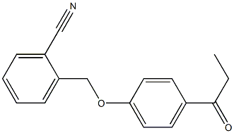 2-(4-propanoylphenoxymethyl)benzonitrile 结构式