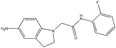 2-(5-amino-2,3-dihydro-1H-indol-1-yl)-N-(2-fluorophenyl)acetamide 结构式