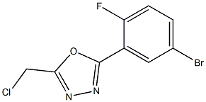 2-(5-bromo-2-fluorophenyl)-5-(chloromethyl)-1,3,4-oxadiazole 结构式