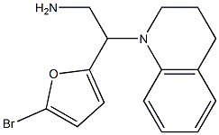2-(5-bromo-2-furyl)-2-(3,4-dihydroquinolin-1(2H)-yl)ethanamine 结构式