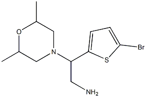 2-(5-bromothiophen-2-yl)-2-(2,6-dimethylmorpholin-4-yl)ethan-1-amine 结构式