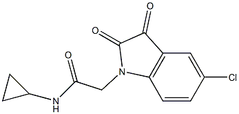 2-(5-chloro-2,3-dioxo-2,3-dihydro-1H-indol-1-yl)-N-cyclopropylacetamide 结构式