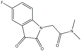 2-(5-fluoro-2,3-dioxo-2,3-dihydro-1H-indol-1-yl)-N,N-dimethylacetamide 结构式