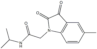 2-(5-methyl-2,3-dioxo-2,3-dihydro-1H-indol-1-yl)-N-(propan-2-yl)acetamide 结构式