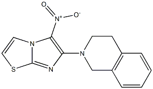 2-(5-nitroimidazo[2,1-b][1,3]thiazol-6-yl)-1,2,3,4-tetrahydroisoquinoline 结构式