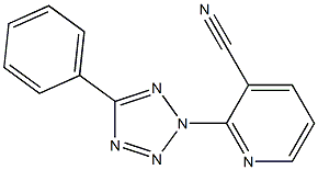 2-(5-phenyl-2H-1,2,3,4-tetrazol-2-yl)pyridine-3-carbonitrile 结构式