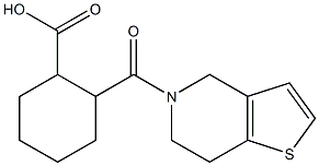 2-(6,7-dihydrothieno[3,2-c]pyridin-5(4H)-ylcarbonyl)cyclohexanecarboxylic acid 结构式