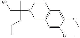 2-(6,7-dimethoxy-3,4-dihydroisoquinolin-2(1H)-yl)-2-methylpentan-1-amine 结构式