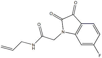 2-(6-fluoro-2,3-dioxo-2,3-dihydro-1H-indol-1-yl)-N-(prop-2-en-1-yl)acetamide 结构式