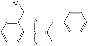 2-(aminomethyl)-N-methyl-N-[(4-methylphenyl)methyl]benzene-1-sulfonamide 结构式