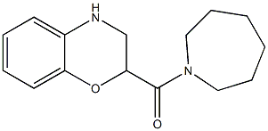 2-(azepan-1-ylcarbonyl)-3,4-dihydro-2H-1,4-benzoxazine 结构式