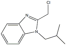 2-(chloromethyl)-1-(2-methylpropyl)-1H-1,3-benzodiazole 结构式