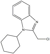 2-(chloromethyl)-1-cyclohexyl-1H-1,3-benzodiazole 结构式