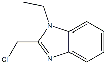 2-(chloromethyl)-1-ethyl-1H-1,3-benzodiazole 结构式