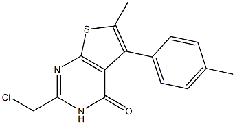 2-(chloromethyl)-6-methyl-5-(4-methylphenyl)-3H,4H-thieno[2,3-d]pyrimidin-4-one 结构式