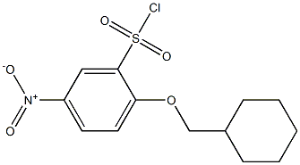 2-(cyclohexylmethoxy)-5-nitrobenzene-1-sulfonyl chloride 结构式
