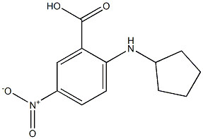 2-(cyclopentylamino)-5-nitrobenzoic acid 结构式