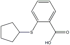 2-(cyclopentylthio)benzoic acid 结构式