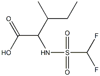 2-(difluoromethane)sulfonamido-3-methylpentanoic acid 结构式