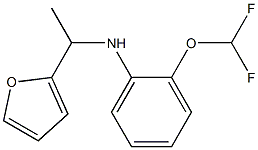 2-(difluoromethoxy)-N-[1-(furan-2-yl)ethyl]aniline 结构式