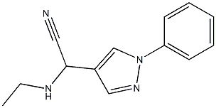 2-(ethylamino)-2-(1-phenyl-1H-pyrazol-4-yl)acetonitrile 结构式