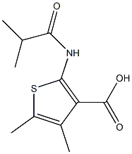 2-(isobutyrylamino)-4,5-dimethylthiophene-3-carboxylic acid 结构式