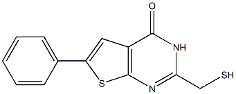 2-(mercaptomethyl)-6-phenylthieno[2,3-d]pyrimidin-4(3H)-one 结构式