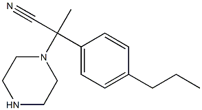 2-(piperazin-1-yl)-2-(4-propylphenyl)propanenitrile 结构式
