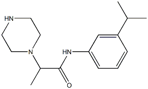 2-(piperazin-1-yl)-N-[3-(propan-2-yl)phenyl]propanamide 结构式