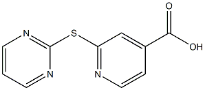 2-(pyrimidin-2-ylsulfanyl)pyridine-4-carboxylic acid 结构式