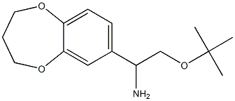 2-(tert-butoxy)-1-(3,4-dihydro-2H-1,5-benzodioxepin-7-yl)ethan-1-amine 结构式