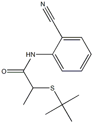 2-(tert-butylsulfanyl)-N-(2-cyanophenyl)propanamide 结构式