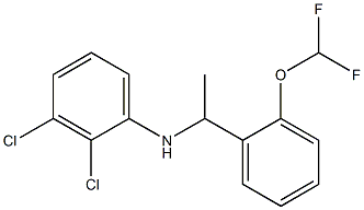 2,3-dichloro-N-{1-[2-(difluoromethoxy)phenyl]ethyl}aniline 结构式