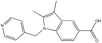 2,3-dimethyl-1-(pyridin-4-ylmethyl)-1H-indole-5-carboxylic acid 结构式