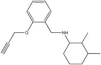 2,3-dimethyl-N-{[2-(prop-2-yn-1-yloxy)phenyl]methyl}cyclohexan-1-amine 结构式