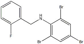 2,4,6-tribromo-N-[(2-fluorophenyl)methyl]aniline 结构式