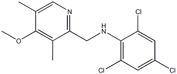 2,4,6-trichloro-N-[(4-methoxy-3,5-dimethylpyridin-2-yl)methyl]aniline 结构式