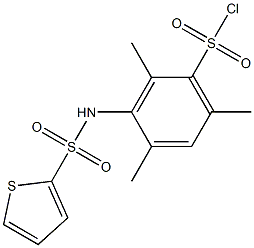 2,4,6-trimethyl-3-[(thien-2-ylsulfonyl)amino]benzenesulfonyl chloride 结构式