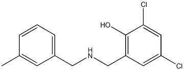 2,4-dichloro-6-({[(3-methylphenyl)methyl]amino}methyl)phenol 结构式