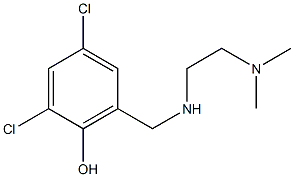 2,4-dichloro-6-({[2-(dimethylamino)ethyl]amino}methyl)phenol 结构式