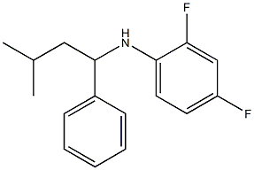 2,4-difluoro-N-(3-methyl-1-phenylbutyl)aniline 结构式