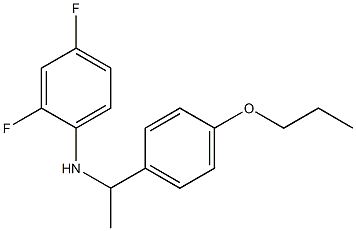 2,4-difluoro-N-[1-(4-propoxyphenyl)ethyl]aniline 结构式