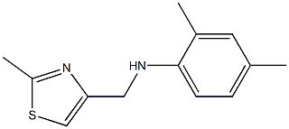 2,4-dimethyl-N-[(2-methyl-1,3-thiazol-4-yl)methyl]aniline 结构式