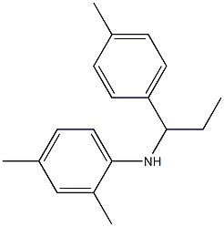 2,4-dimethyl-N-[1-(4-methylphenyl)propyl]aniline 结构式