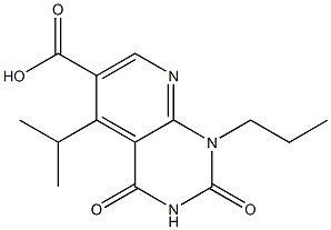 2,4-dioxo-5-(propan-2-yl)-1-propyl-1H,2H,3H,4H-pyrido[2,3-d]pyrimidine-6-carboxylic acid 结构式