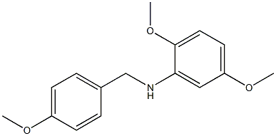 2,5-dimethoxy-N-[(4-methoxyphenyl)methyl]aniline 结构式