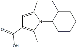 2,5-dimethyl-1-(2-methylcyclohexyl)-1H-pyrrole-3-carboxylic acid 结构式