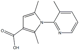 2,5-dimethyl-1-(3-methylpyridin-2-yl)-1H-pyrrole-3-carboxylic acid 结构式