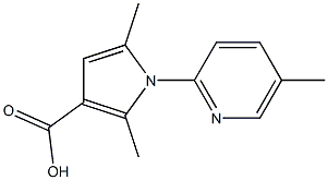 2,5-dimethyl-1-(5-methylpyridin-2-yl)-1H-pyrrole-3-carboxylic acid 结构式